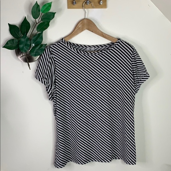 Stretchy Stripe Short Sleeve Top PXL - Picture 1 of 5